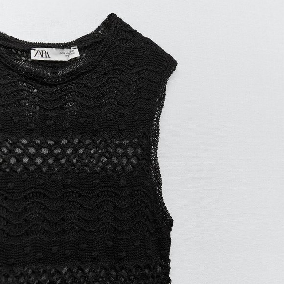 Zara Openwork Knit Dress - Picture 7 of 11